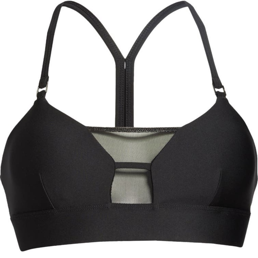 ~AloYoga **NEW** Airlift Mesh Black Sports Bra….SZ: Large….